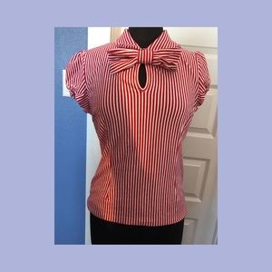 Candy Stripe Bow Top